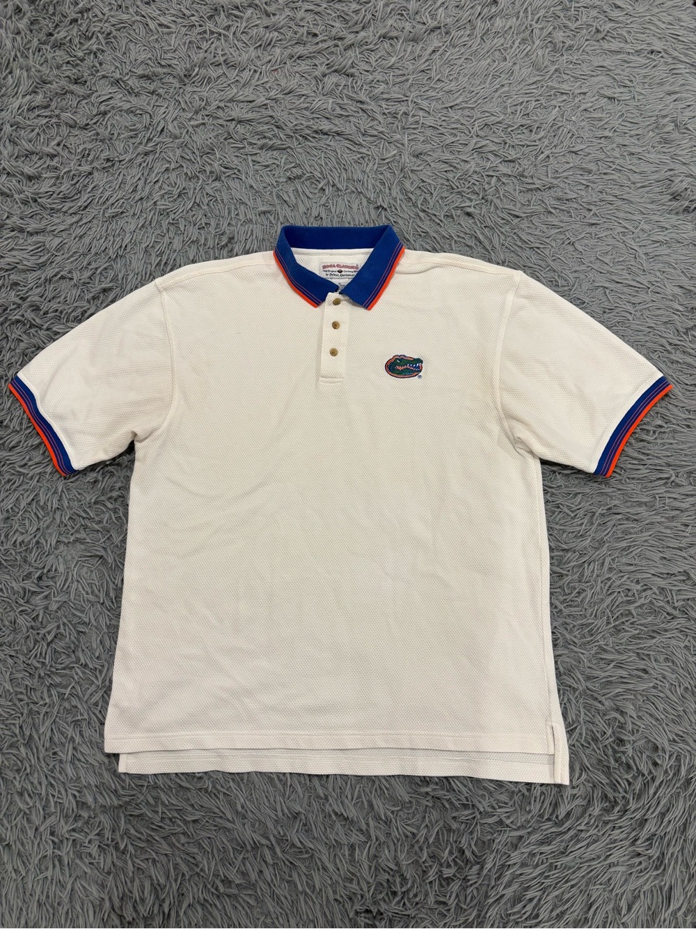 Vintage Florida Gators Men White XL Polo Shirt Boca Classics Short Sleeve Preppy